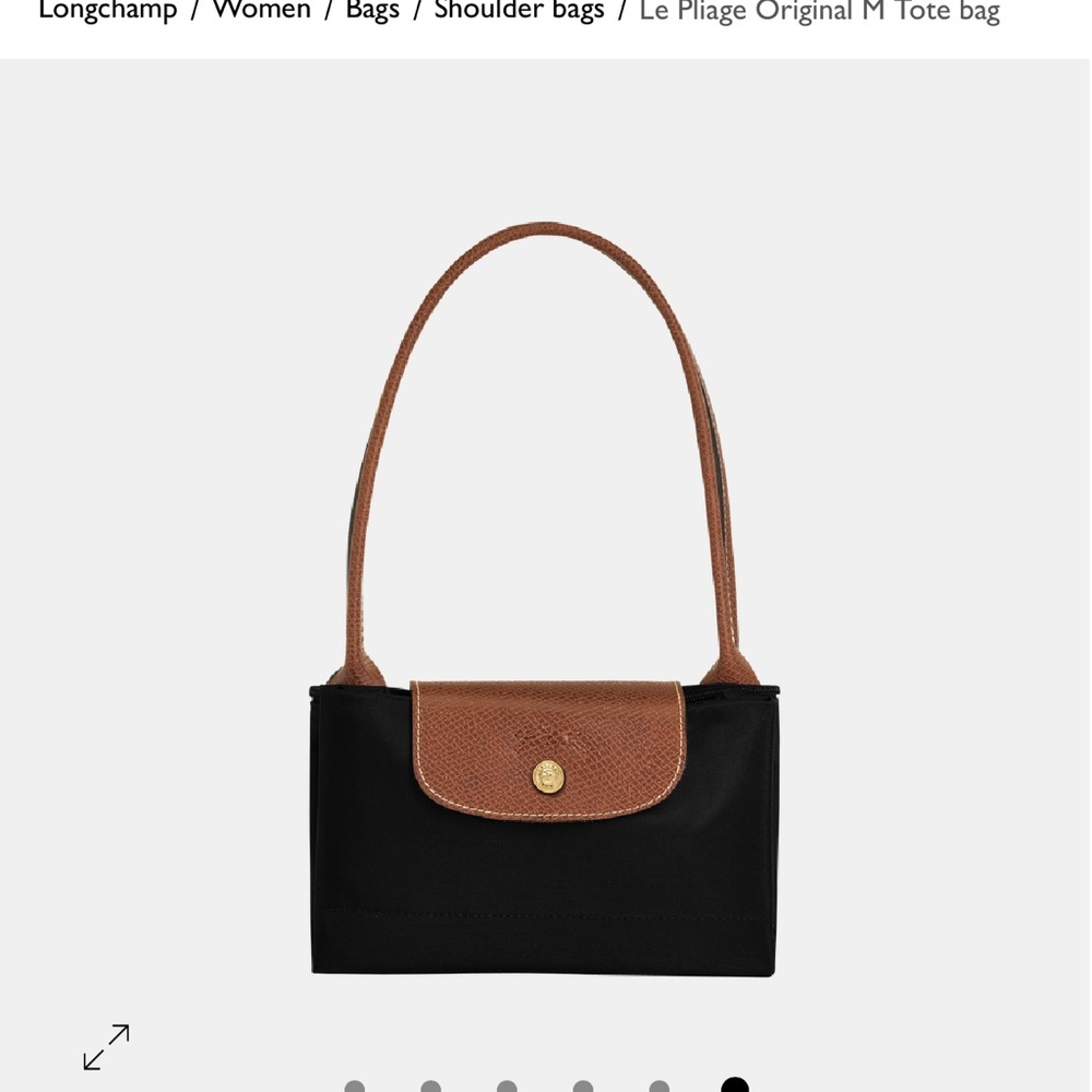 Longchamp Original Le Pliage Medium Black Bag; NWT